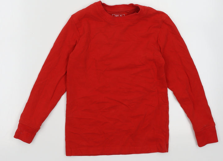 NEXT Boys Red  Cotton Pullover Sweatshirt Size 6 Years  Pullover