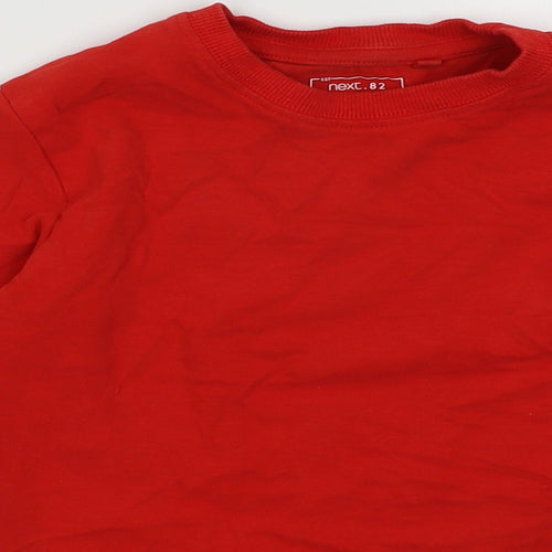 NEXT Boys Red  Cotton Pullover Sweatshirt Size 6 Years  Pullover