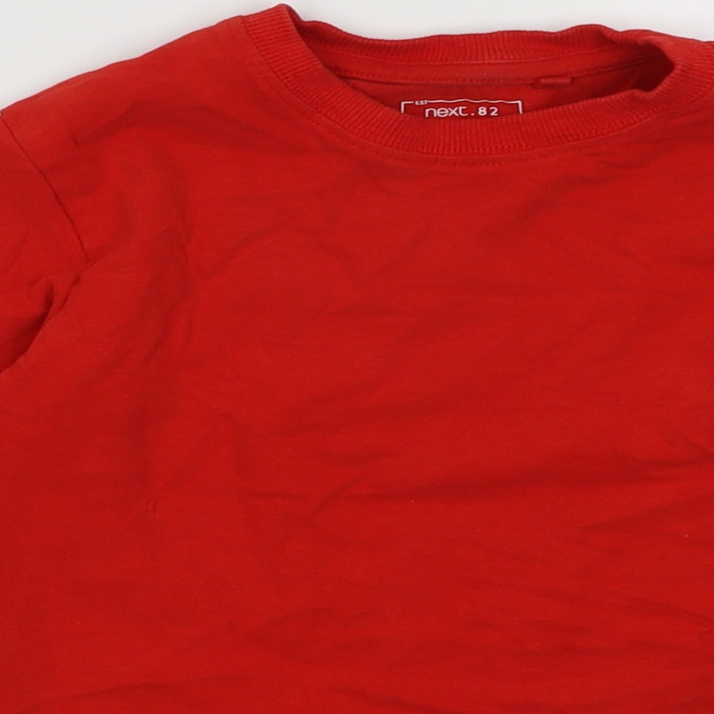 NEXT Boys Red  Cotton Pullover Sweatshirt Size 6 Years  Pullover