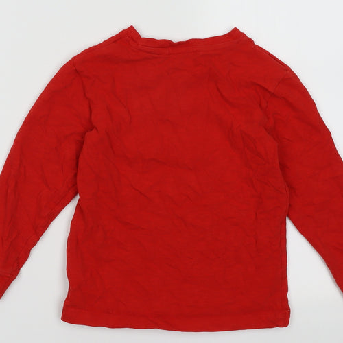 NEXT Boys Red  Cotton Pullover Sweatshirt Size 5 Years  Pullover