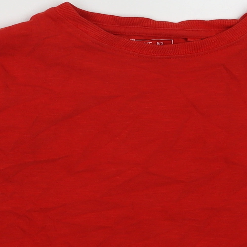 NEXT Boys Red  Cotton Pullover Sweatshirt Size 5 Years  Pullover