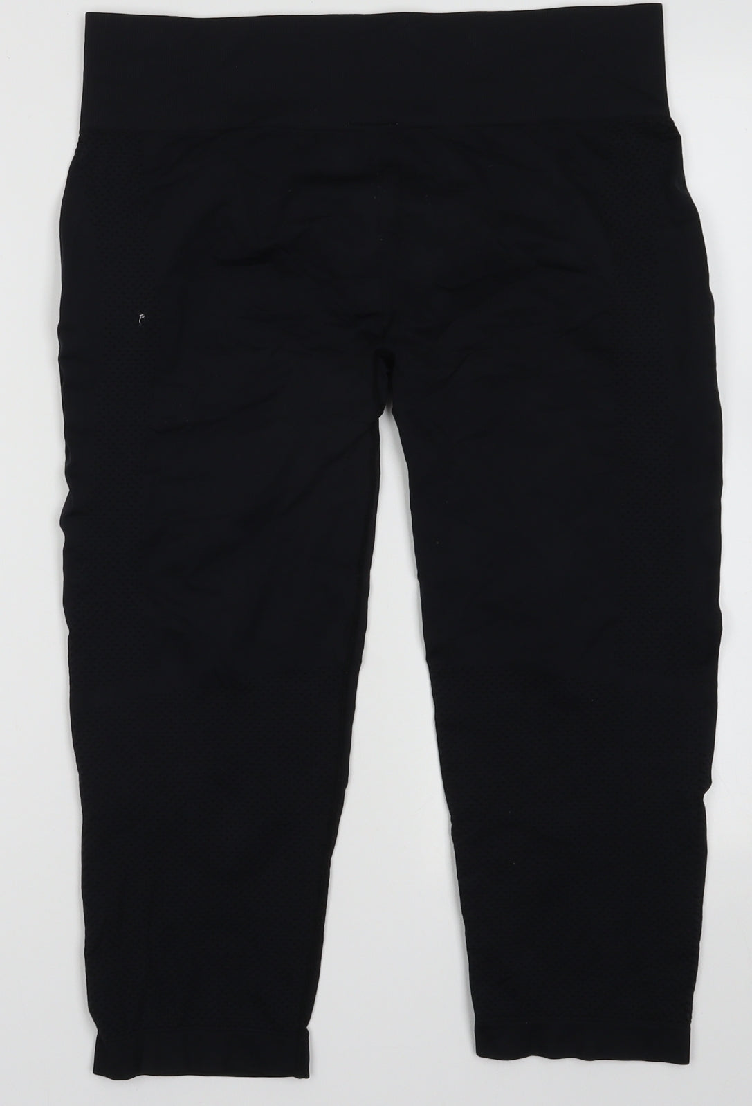 USA Pro Womens Black  Polyamide Cropped Leggings Size 14 L20 in Regular