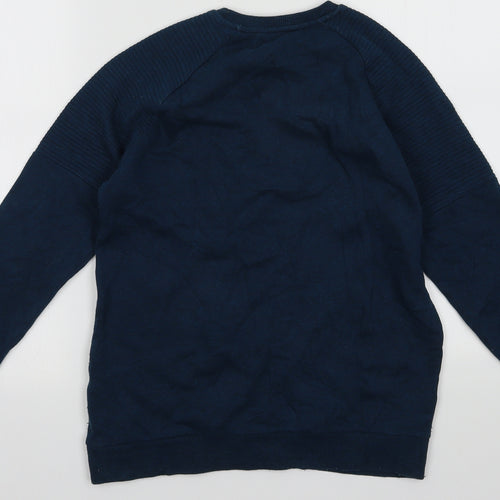 George Boys Blue  Cotton Pullover Sweatshirt Size 11-12 Years  Pullover