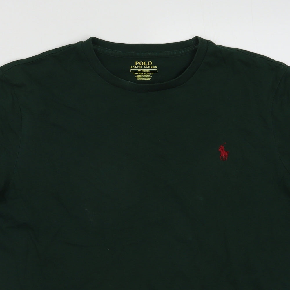 Ralph Lauren Mens Green  Cotton  T-Shirt Size M Crew Neck