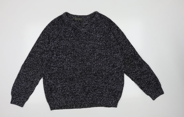 EWM Mens Blue  Acrylic Pullover Sweatshirt Size M