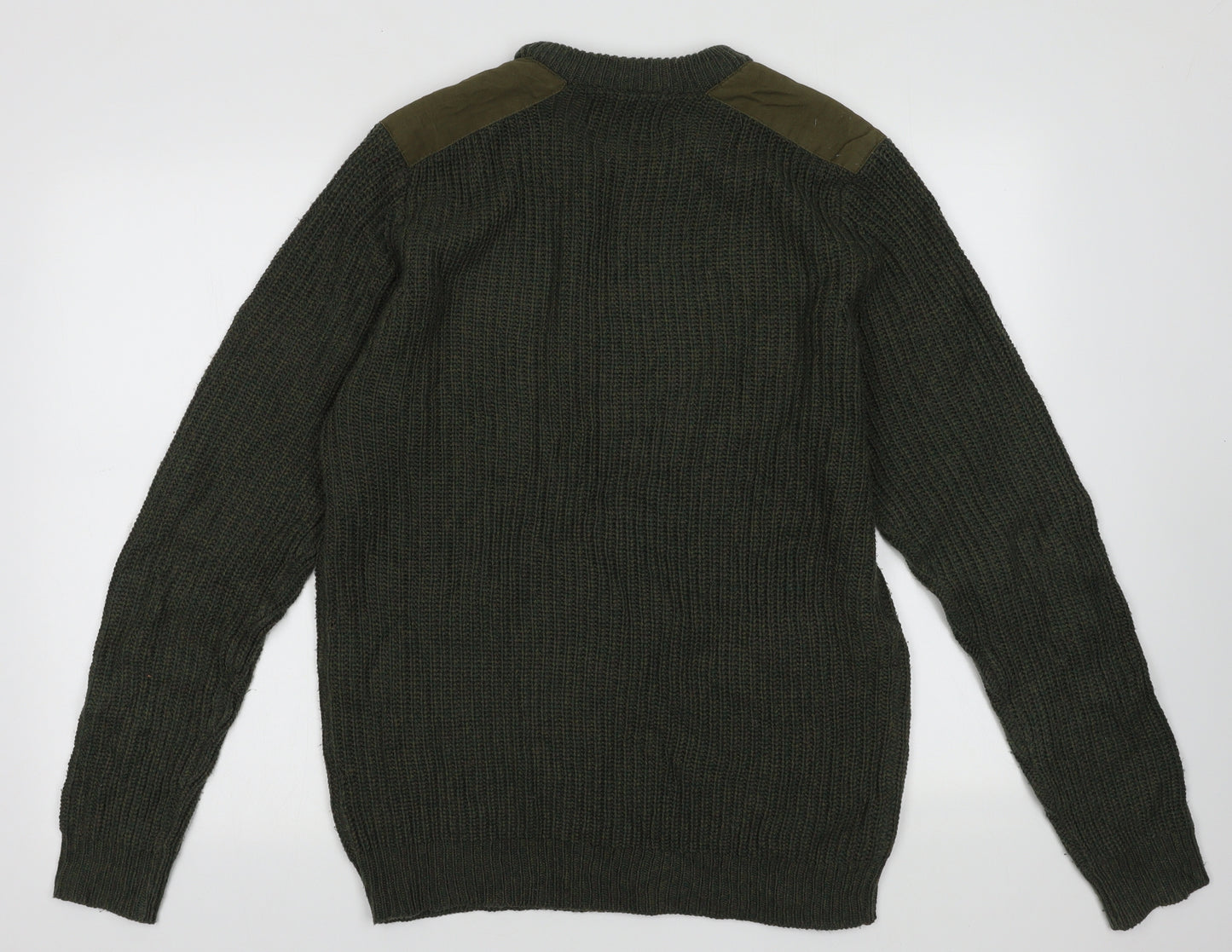 Headland Mens Green  Acrylic Pullover Sweatshirt Size L