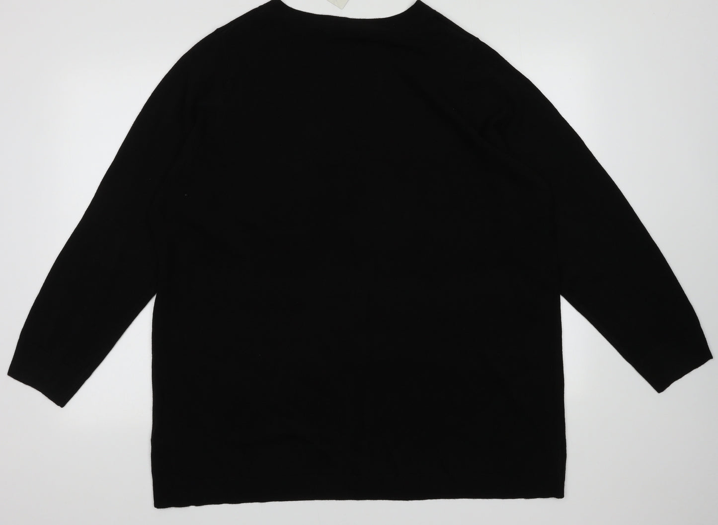 F&F Womens Black  Acrylic Pullover Sweatshirt Size 22  Pullover