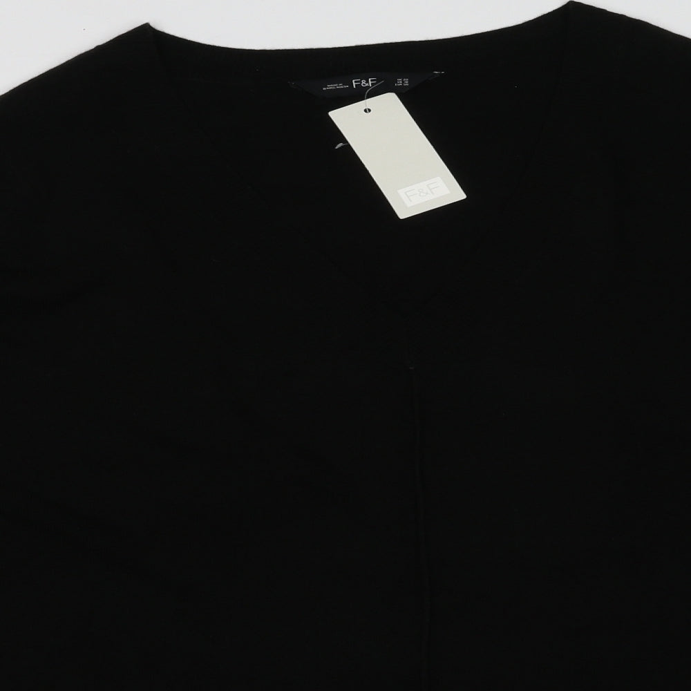 F&F Womens Black  Acrylic Pullover Sweatshirt Size 22  Pullover