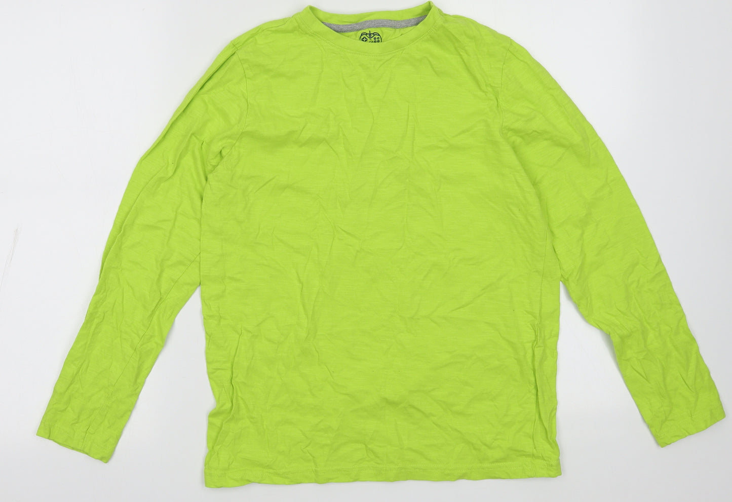 F&F Boys Green  Cotton Basic Casual Size 12-13 Years Roll Neck Pullover