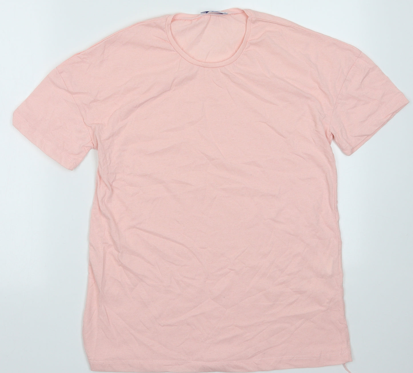 Jetty Womens Pink  Polyester Basic T-Shirt Size S Crew Neck