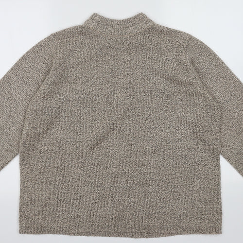BM Womens Beige Argyle/Diamond Acrylic Pullover Sweatshirt Size M  Pullover