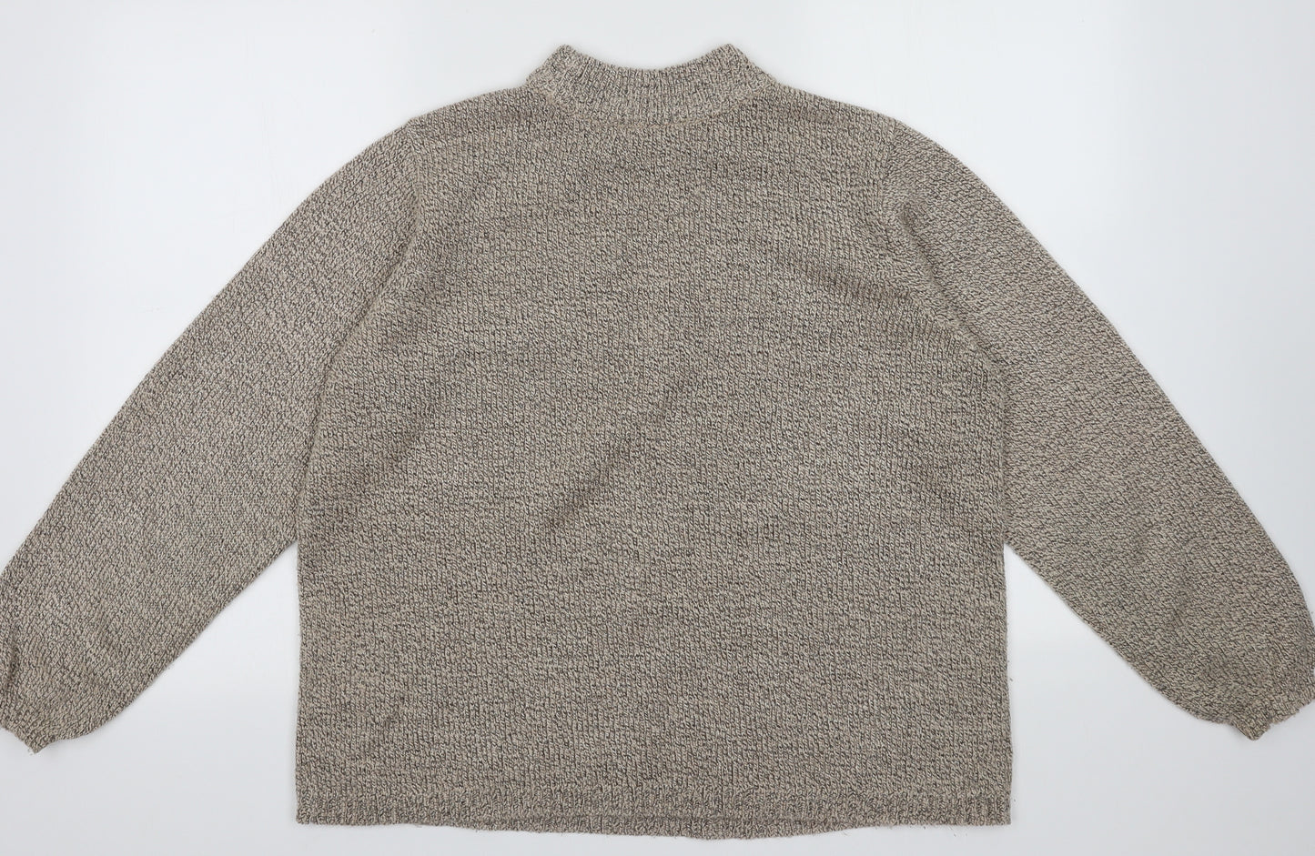 BM Womens Beige Argyle/Diamond Acrylic Pullover Sweatshirt Size M  Pullover