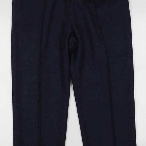 Marks and Spencer Womens Blue  Polyester Trousers  Size 18 L28 in Regular