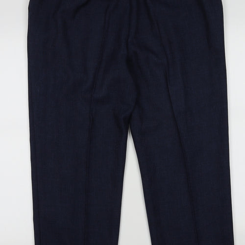 Marks and Spencer Womens Blue  Polyester Trousers  Size 18 L28 in Regular