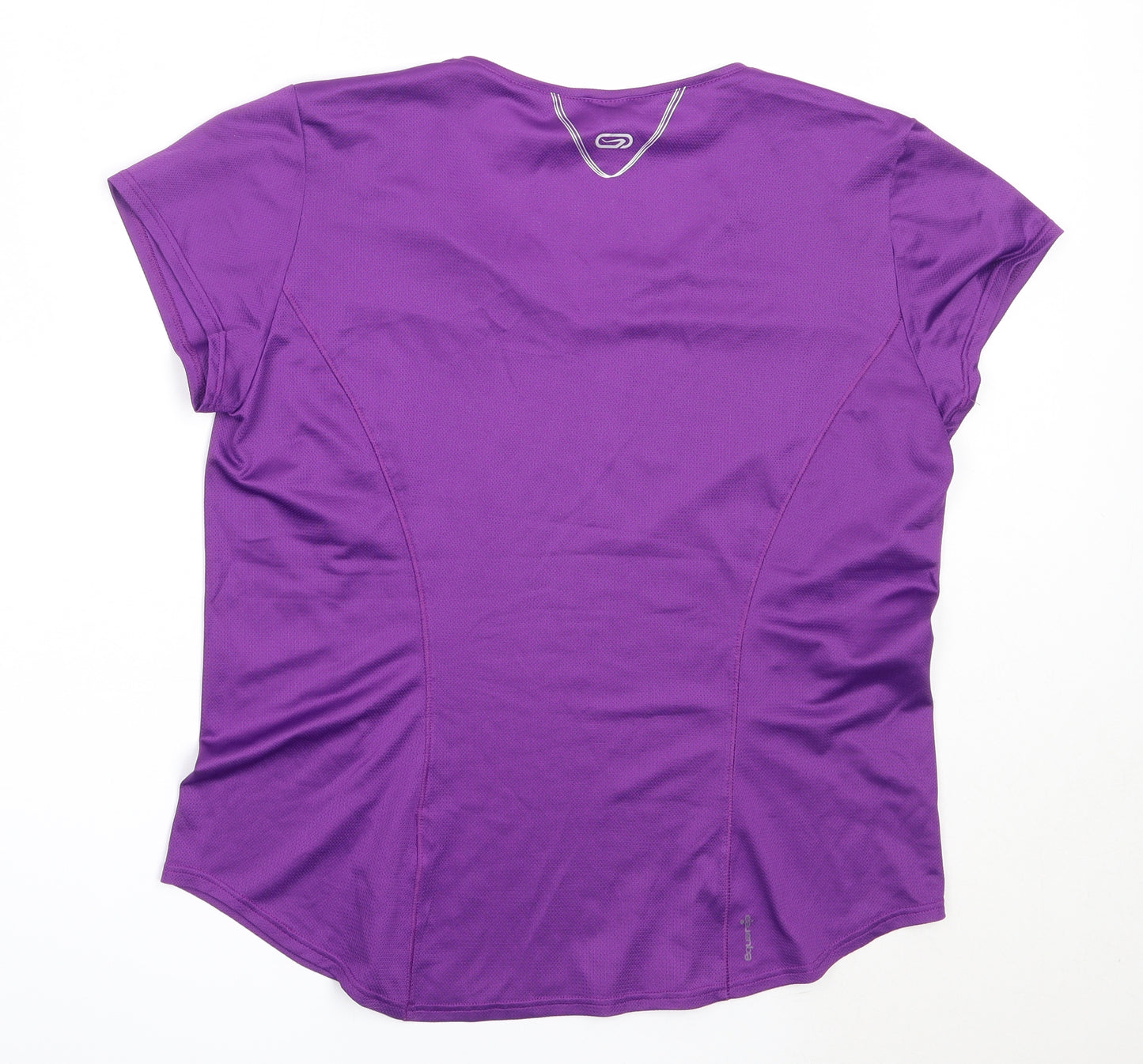 Kalenji Womens Purple  Polyester Basic T-Shirt Size 44 V-Neck
