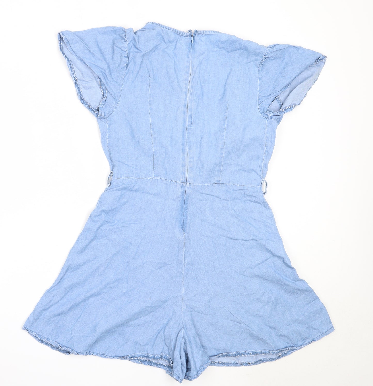 Brave Soul Womens Blue  Cotton Playsuit One-Piece Size S