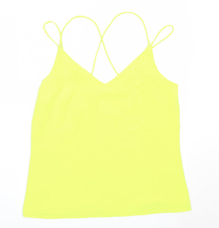 F&F Womens Green Polyester Camisole Blouse Size 10 V-Neck