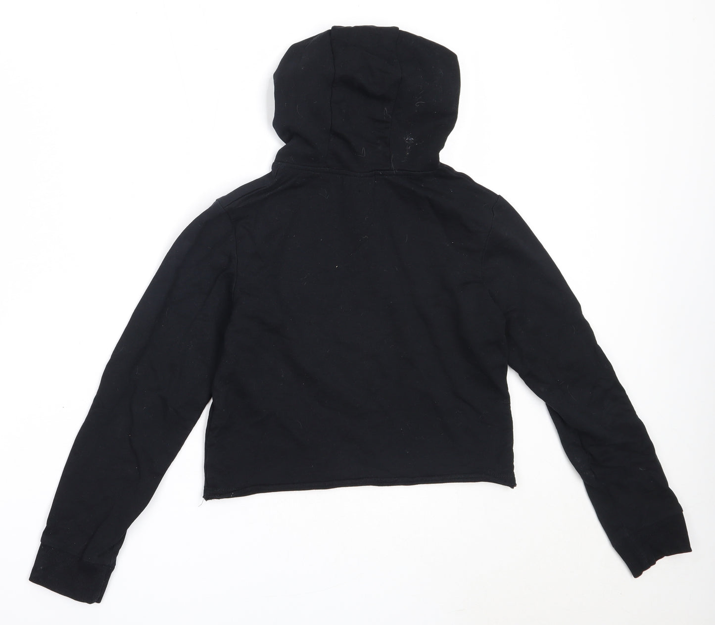 M&Co Girls Black  Cotton Pullover Hoodie Size 12 Years   - friends