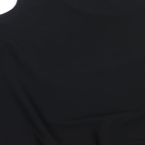 Quiz Womens Black  Polyester Basic Blouse Size 18 Round Neck