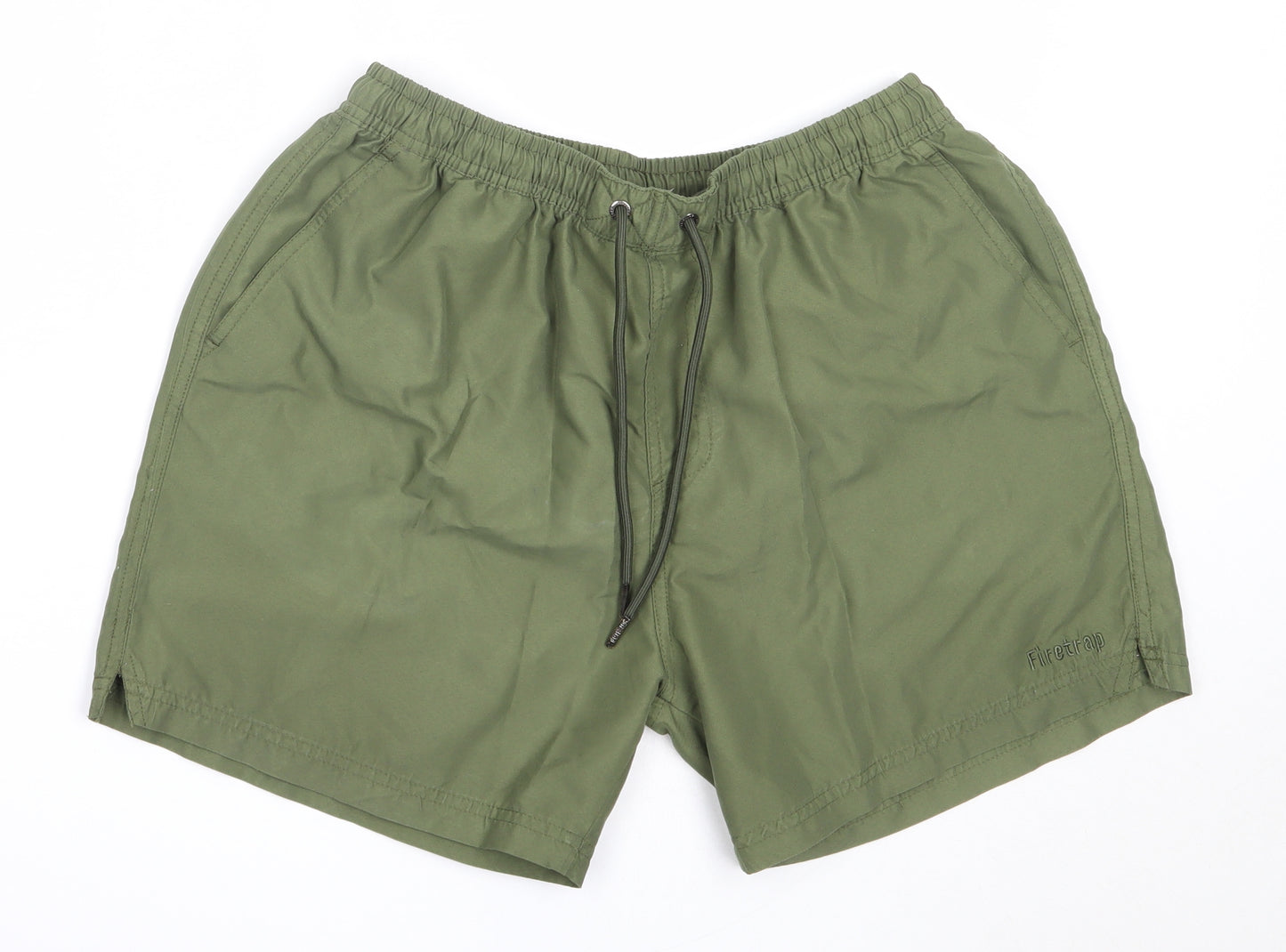 Firetrap Mens Green  Polyester Bermuda Shorts Size L  Regular  - swim shorts