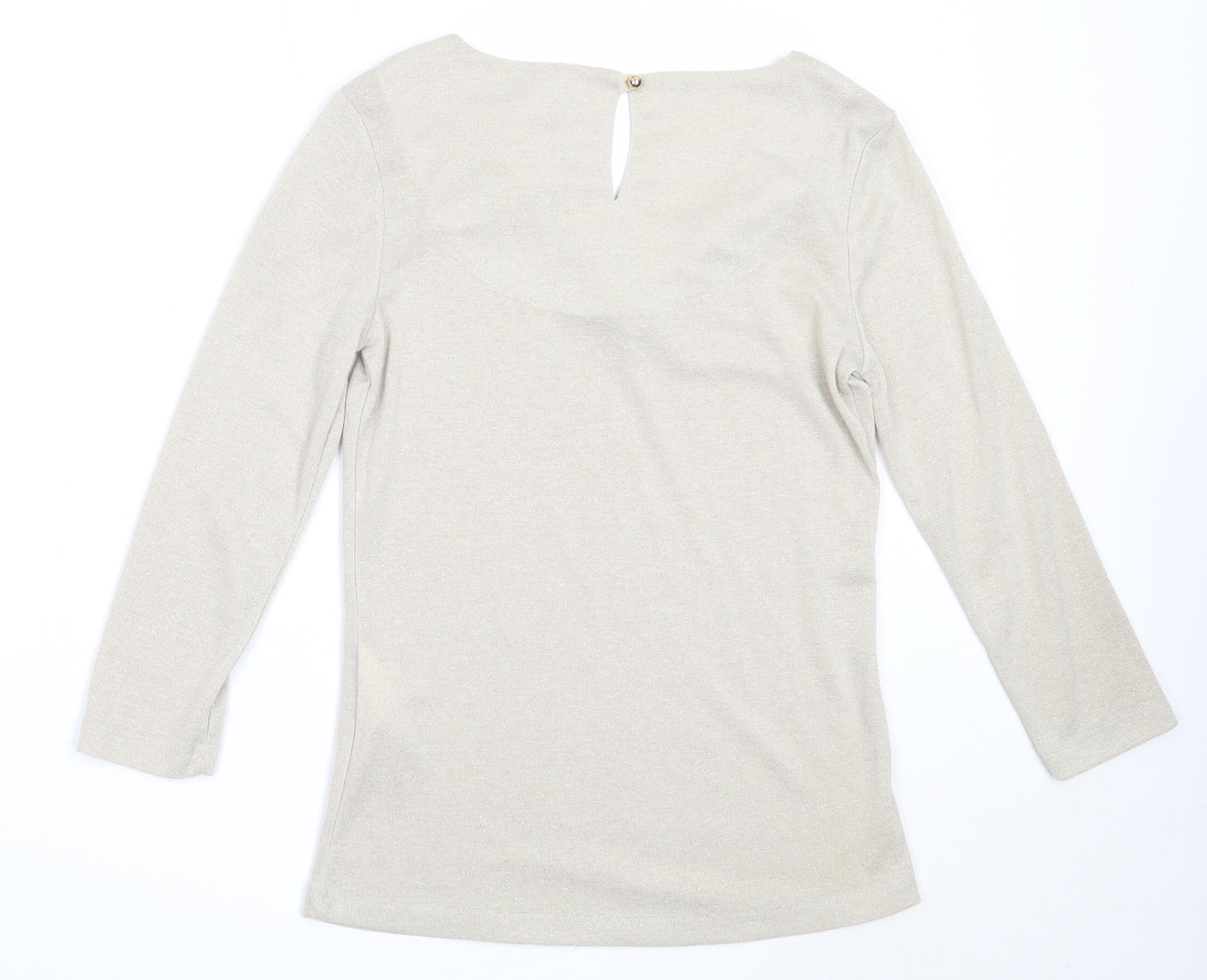 Vera Moda Womens Beige V-Neck  Polyester Pullover Jumper Size M