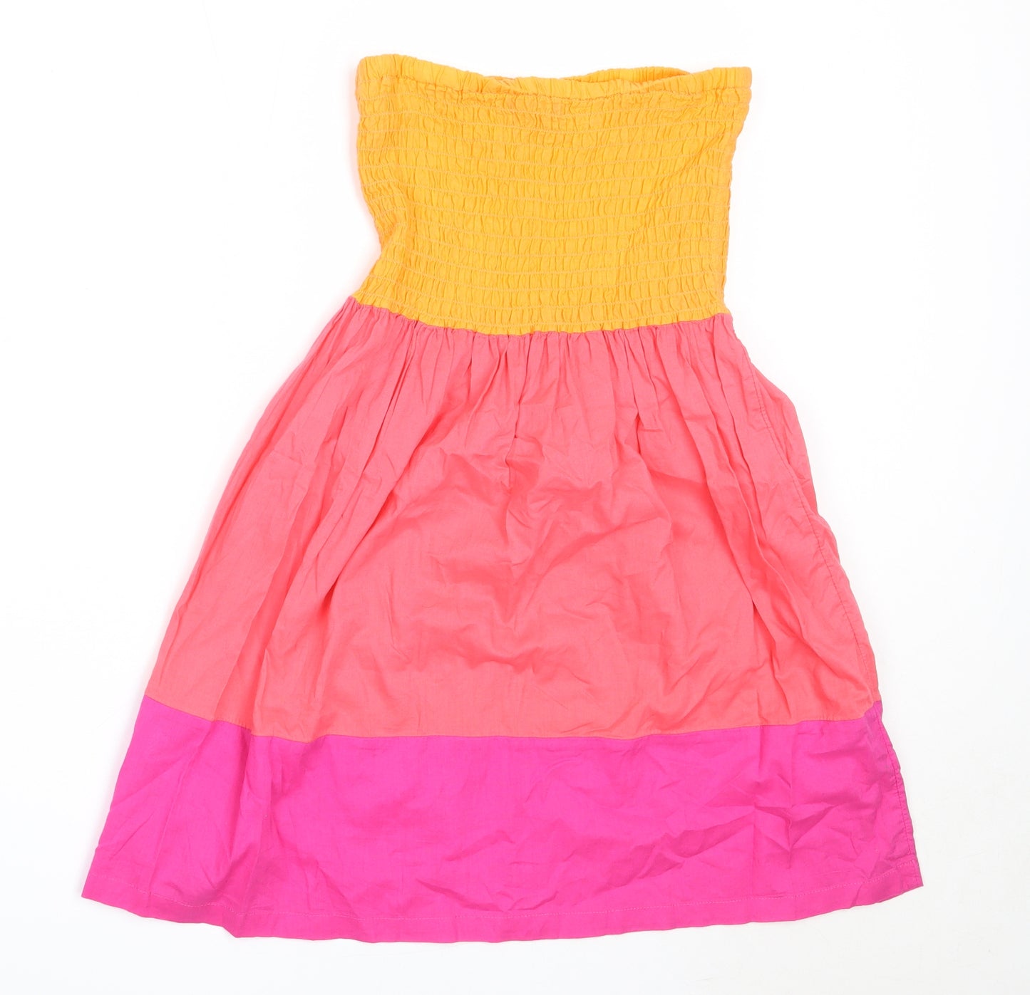 George Womens Pink  Cotton Fit & Flare  Size M  Square Neck