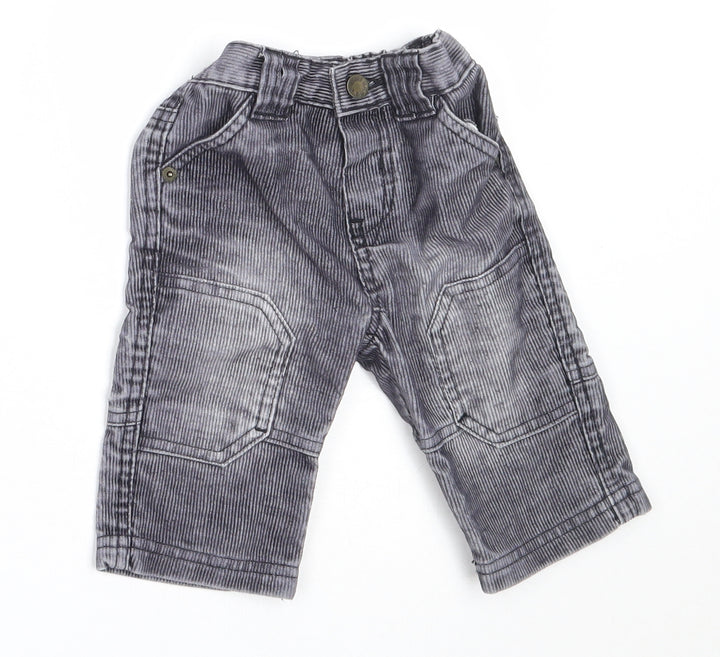 Mothercare Boys Grey Cotton Capri Trousers Size 3-6 Months