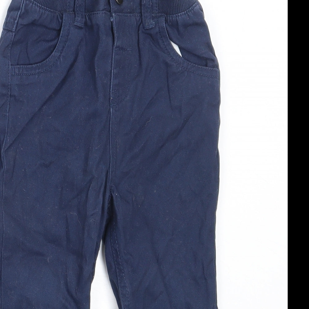 F&F Boys Blue  Cotton Capri Trousers Size 18-24 Months