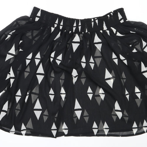 H&M Womens Black  Polyester Basic Blouse Size 10 Off the Shoulder