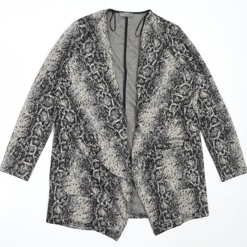 Papaya Womens Black Animal Print  Jacket  Size 12