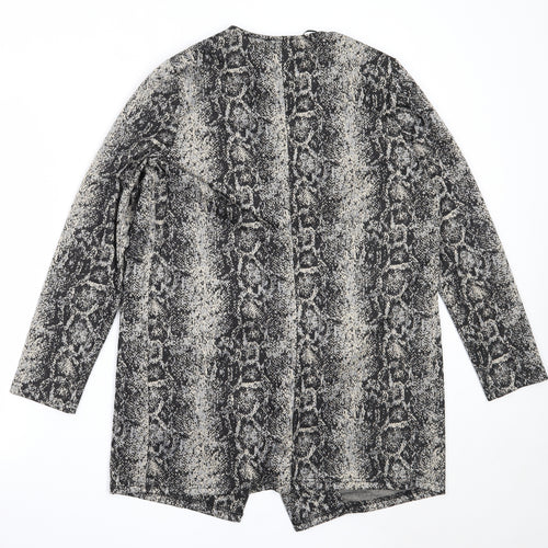 Papaya Womens Black Animal Print  Jacket  Size 12