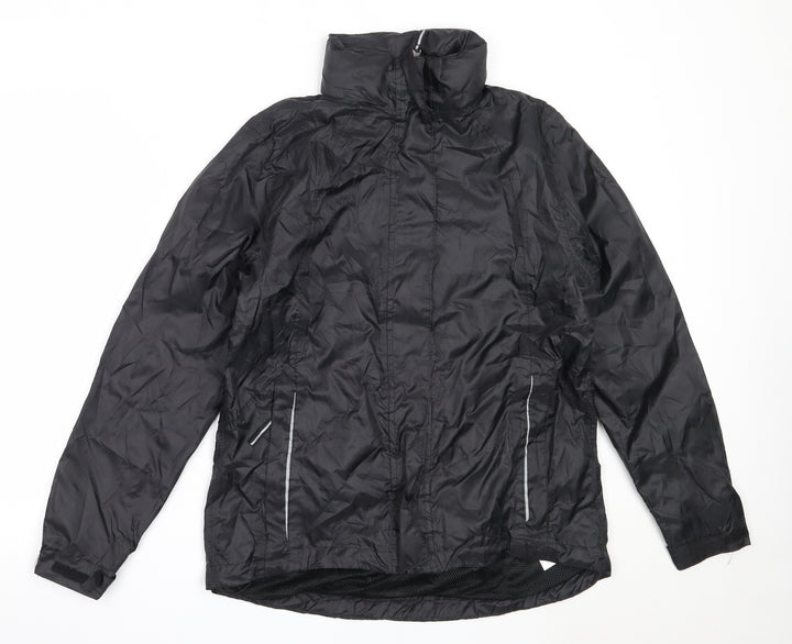 Crivit Womens Black Windbreaker Coat Size M