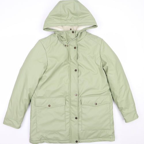 TU Womens Green   Overcoat Coat Size 10