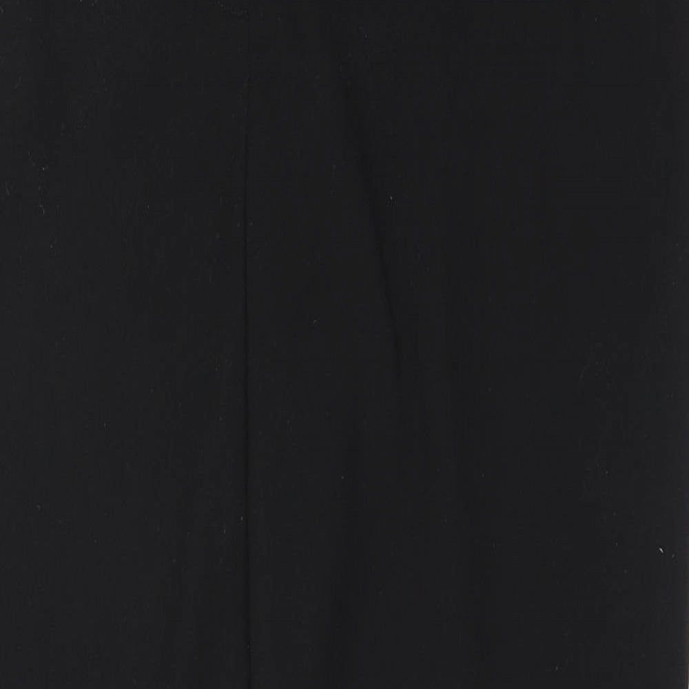 M&Co Womens Black  Polyester Trousers  Size 14 L27.5 in Regular