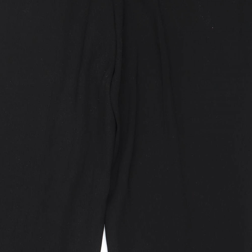 M&Co Womens Black  Polyester Trousers  Size 14 L27.5 in Regular