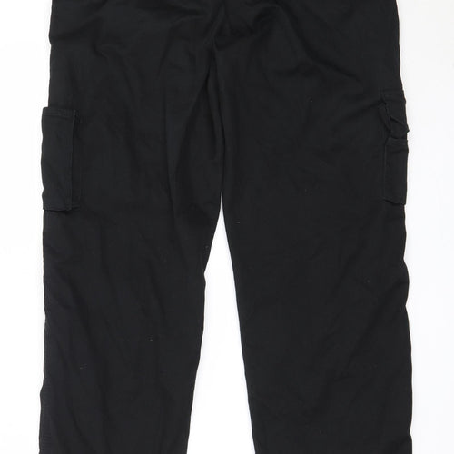 Rokwear Mens Black  Polyester Cargo Trousers Size 34 in L31 in Regular
