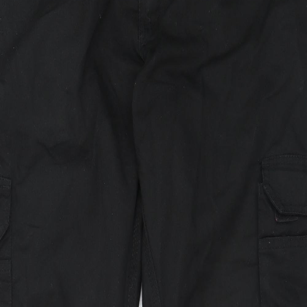 Rokwear Mens Black  Polyester Cargo Trousers Size 34 in L31 in Regular