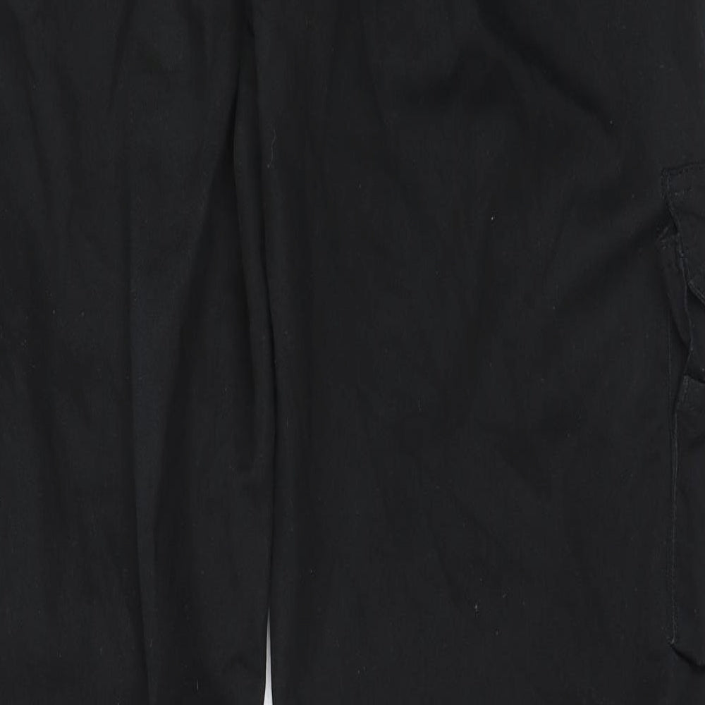 Rokwear Mens Black  Polyester Cargo Trousers Size 34 in L31 in Regular