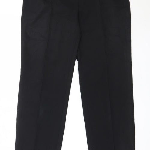 Papaya Womens Black  Polyester Trousers  Size 10 L28.5 in Regular