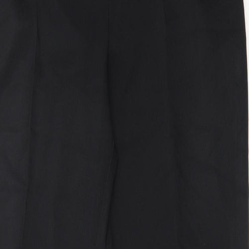 Papaya Womens Black  Polyester Trousers  Size 10 L28.5 in Regular
