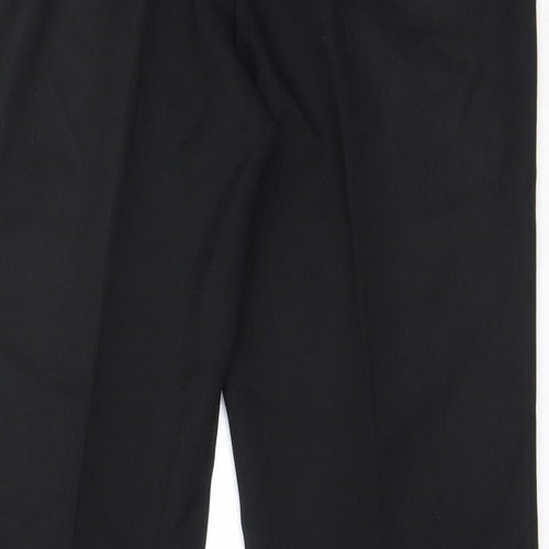 Papaya Womens Black  Polyester Trousers  Size 10 L28.5 in Regular
