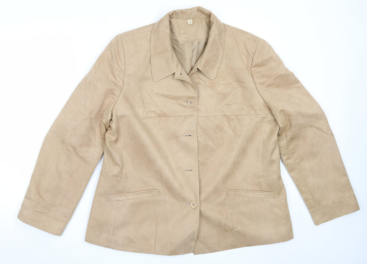 EWM Womens Beige Jacket Size 20