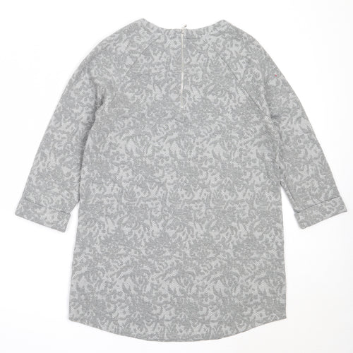 Papaya Womens Grey Round Neck  Polyester Pullover Jumper Size 12