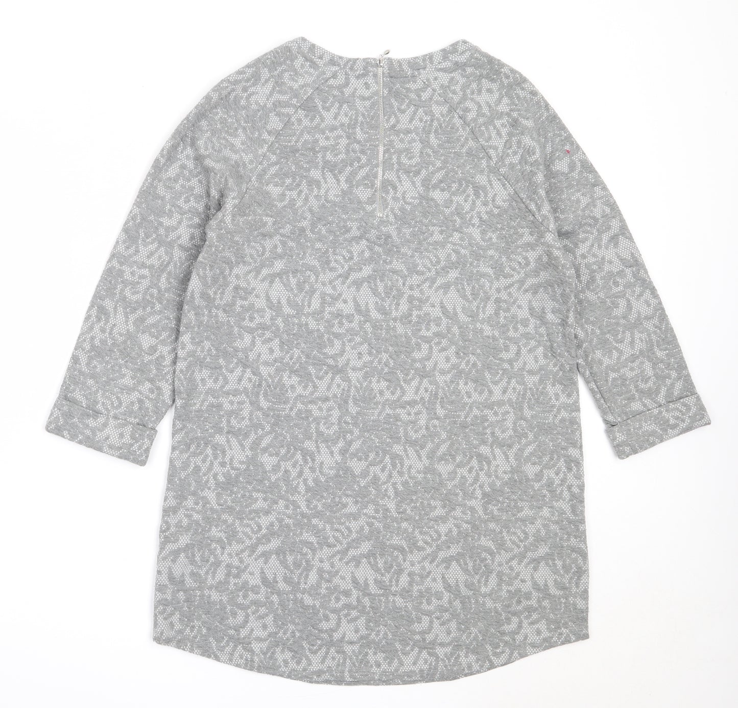 Papaya Womens Grey Round Neck  Polyester Pullover Jumper Size 12