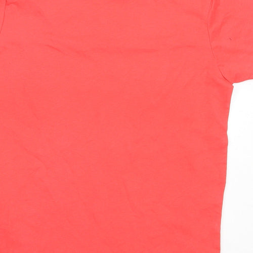 Primark Boys Red  Cotton Basic T-Shirt Size 7-8 Years Round Neck