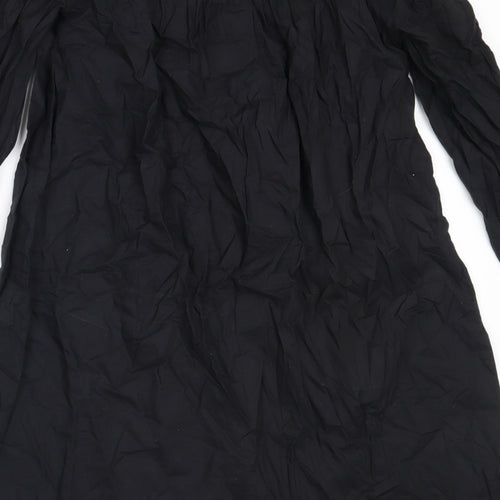River Island Womens Black  Cotton Shift  Size 6  Off the Shoulder