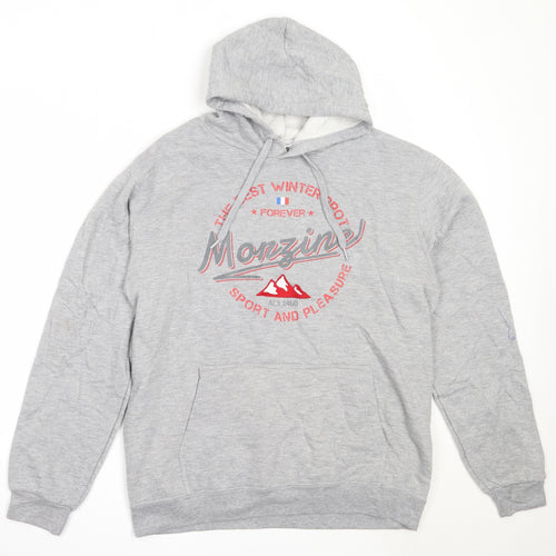 Life Is Too Shirt Mens Grey  Polyester Pullover Hoodie Size XL
