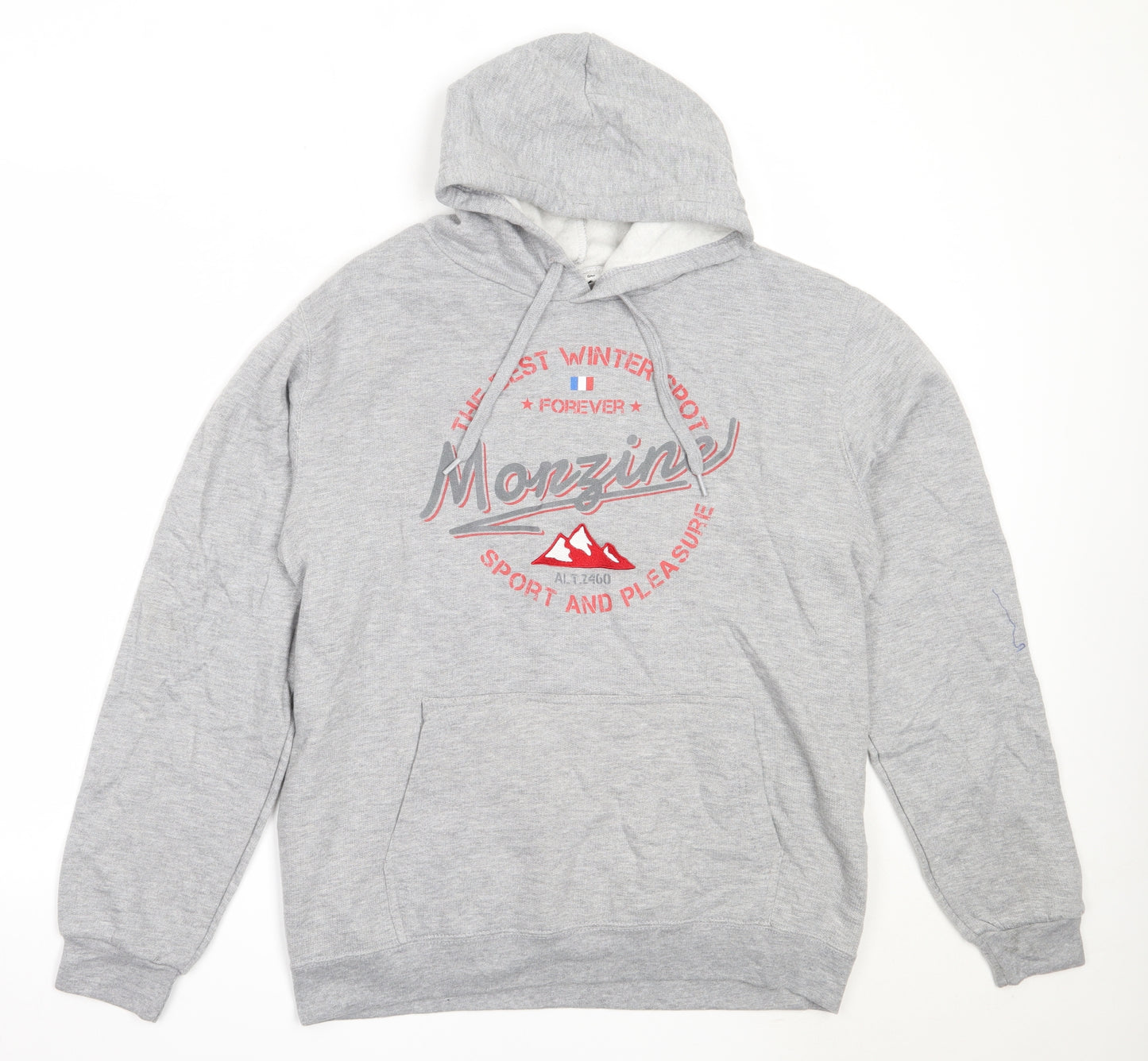Life Is Too Shirt Mens Grey  Polyester Pullover Hoodie Size XL
