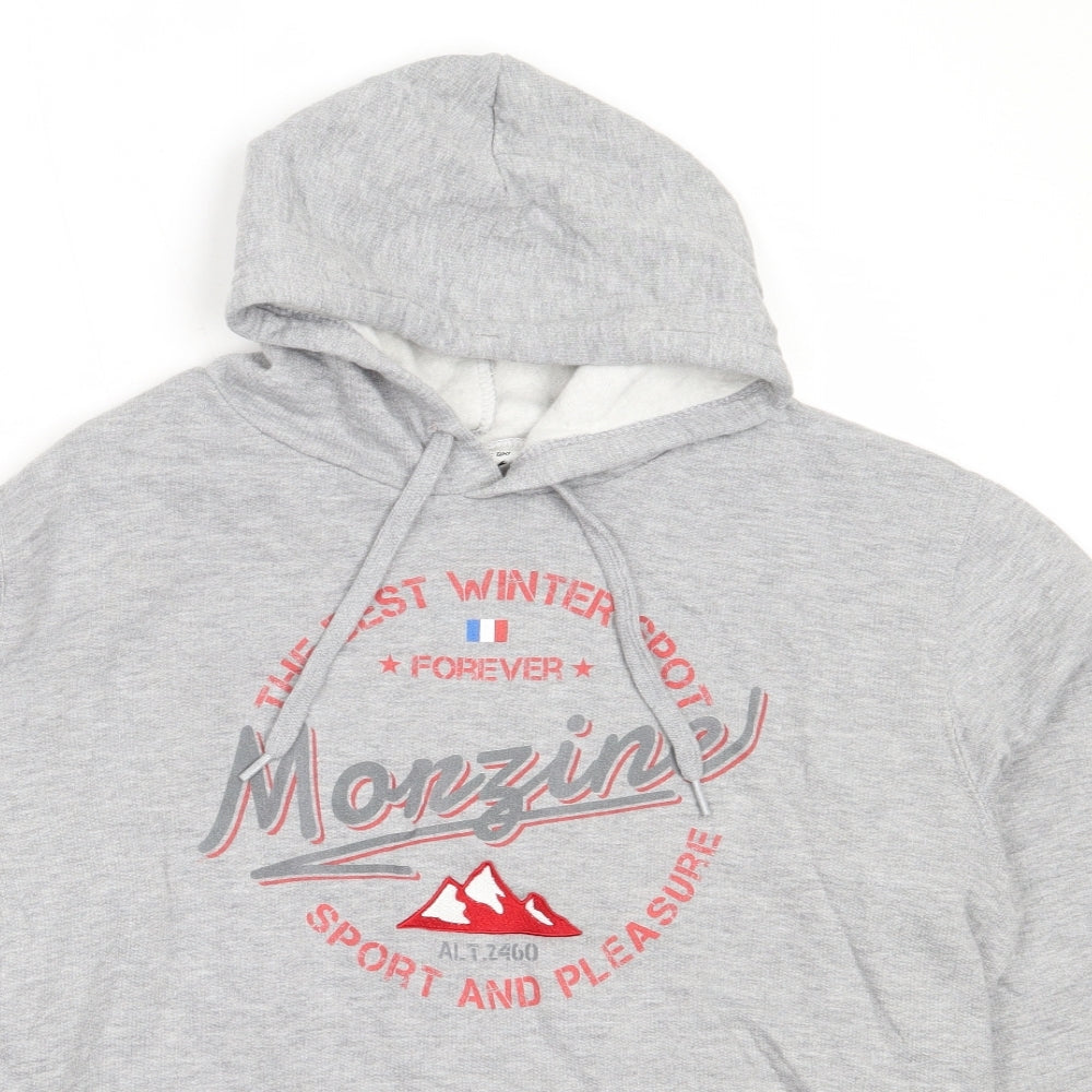 Life Is Too Shirt Mens Grey  Polyester Pullover Hoodie Size XL