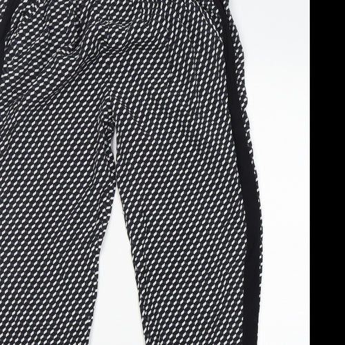 Be Beau Womens Multicoloured Geometric Viscose Jogger Trousers Size 14 L30 in Regular